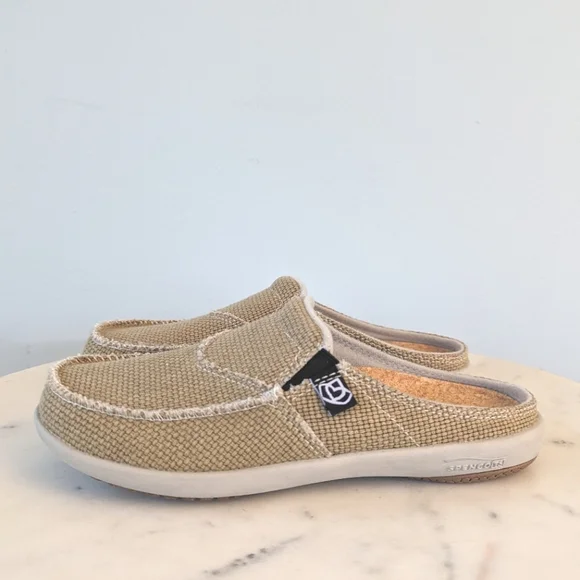 Spenco Siesta Tan Woven Slide Clogs Casual Comfort Shoes - Picture 11 of 14